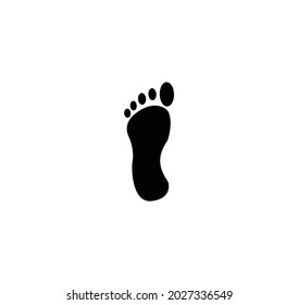 Footprint icon vector on a white background