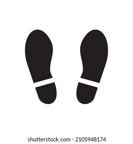 Footprint icon vector symbol illustration sign