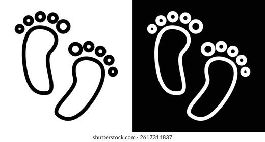 Footprint icon vector for web and mobile app. Symbol isolated.