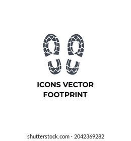 símbolo de iconos de huella vectorial elementos para web infográfica