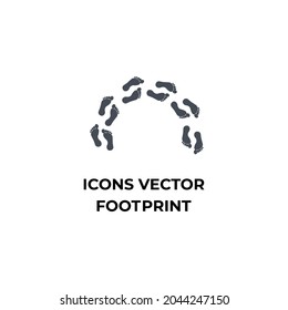 footprint icons symbol vector elements for infographic web