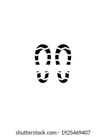 icono de huella,mejor icono plano del vector.