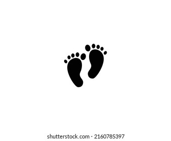 Footprint isolated vector illustration icon. Footprint emoji illustration icon