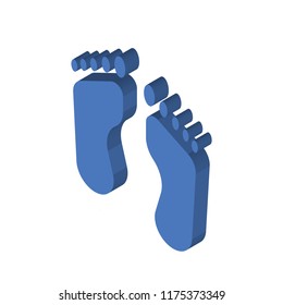 Footprint isometric left top view 3D icon