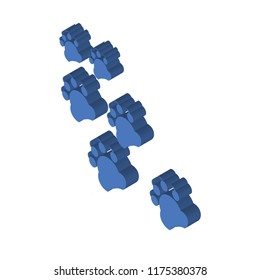 Footprint isometric left top view 3D icon
