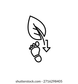 Footprint and Leaf Icon design 