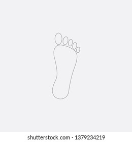 footprint leg icon vector