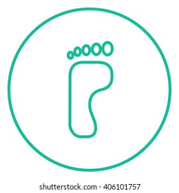 Footprint line icon.