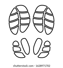 Footprint line icon, logo isolated on white background