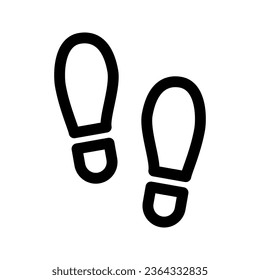 Footprint line icon. Vector graphics