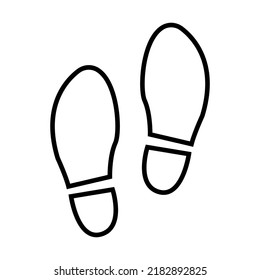 Footprint line icon vector template