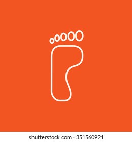 Ícone de linha de superfície para web, celular e infográficos. Ícone branco vetorial isolado no fundo vermelho.