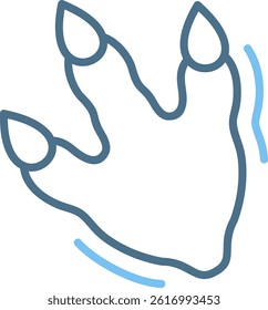 Footprint Line Two Colour Icon