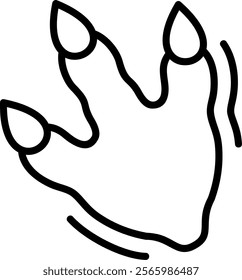 Footprint Line Vector Icon Design