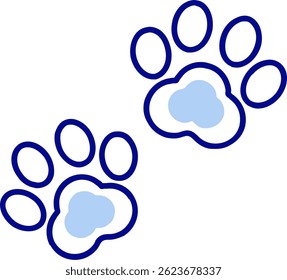 Vektordesign der Footprint-Linie