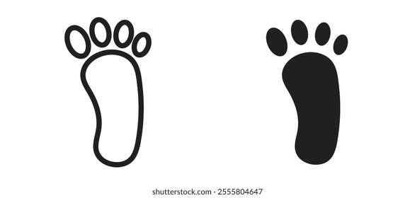 Footprint liner icon vector set.
