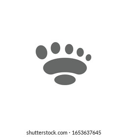 Diseño vectorial de icono de logotipo de huella