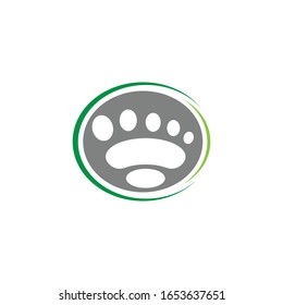 Diseño vectorial de icono de logotipo de huella