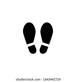 Footprint logo icon vector sillouette.