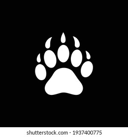 Footprint logo, vector icon. Animal paw.