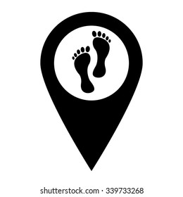 footprint - map pointer vector icon