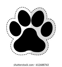 footprint mascot isolated icon