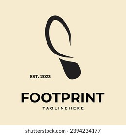 footprint Minimalist logo vector illustration template graphic design