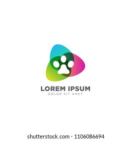 footprint modern logo template graphic illustration 