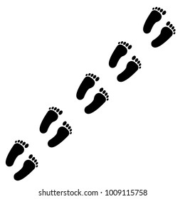 footprint on white background