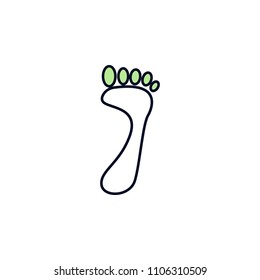 footprint outline icon. Element of colored spa icon for mobile concept and web apps. Thin line footprint outline icon can be used for web and mobile on white background