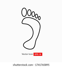 Footprint outline icon isolated on white background.
