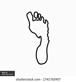 Footprint outline icon isolated on white background.