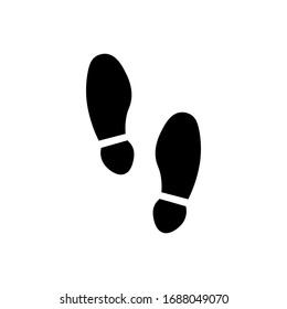 Footprint outline icon. Symbol, logo illustration for mobile concept and web design.