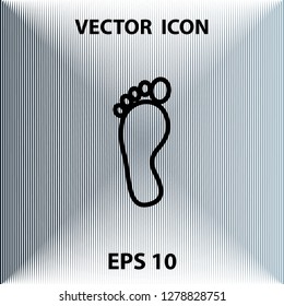 Footprint outline icon, vector design element