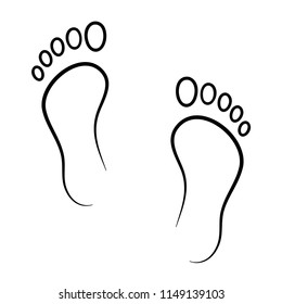 Footprint Outline Vector