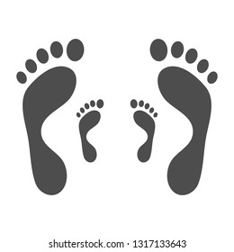 Footprint Path Isolated On A White Background. Vector Illustration.  