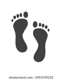 Footprint path vector illustration isolated on white background stock illustration