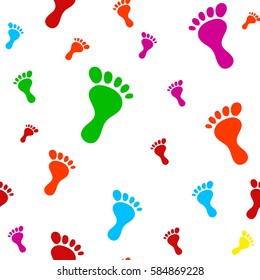 Footprints Texture Effect Seamless Background Print Stock Vector ...