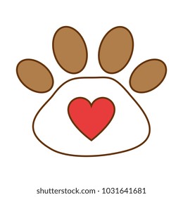 footprint paw mascot icon