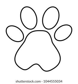 footprint paw mascot icon