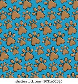 footprint paw mascot pattern background