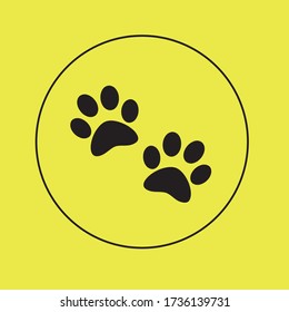huella, objeto de mascota, icono de vector de símbolo 