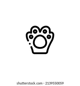 footprint pet puppy animal Outline Icon, Logo, and illustration Vector