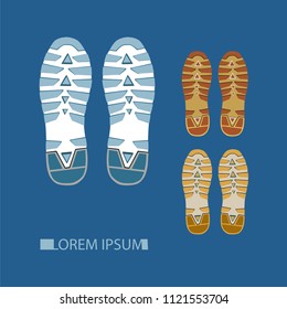 Footprint set. vector