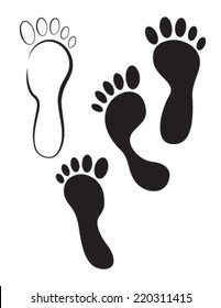 footprint set vector collection for design