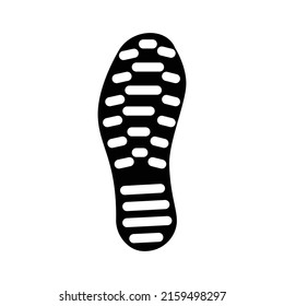 footprint shoe glyph icon vector. footprint shoe sign. isolated contour symbol black illustration