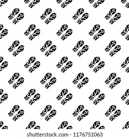 Footprint of shoe sole seamless pattern. Vector illustratioon. 