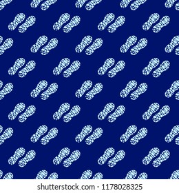 Footprint of shoe sole seamless pattern. Vector illustratioon. 