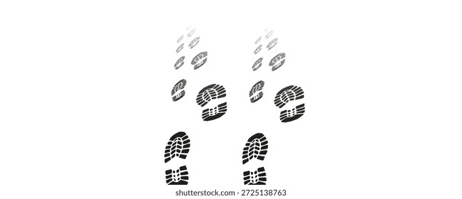 footprint sapato único traçado de rastreamento em fundo transparente, calçado caminho caminho vetor ilustração, Eps10