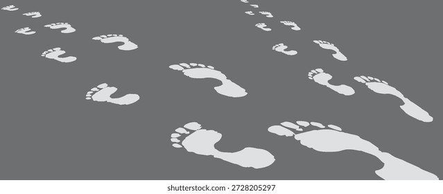 traçado de rastreamento de sola de sapato de pegada em fundo transparente, ilustração de vetor de caminho de pegada de sapato	
